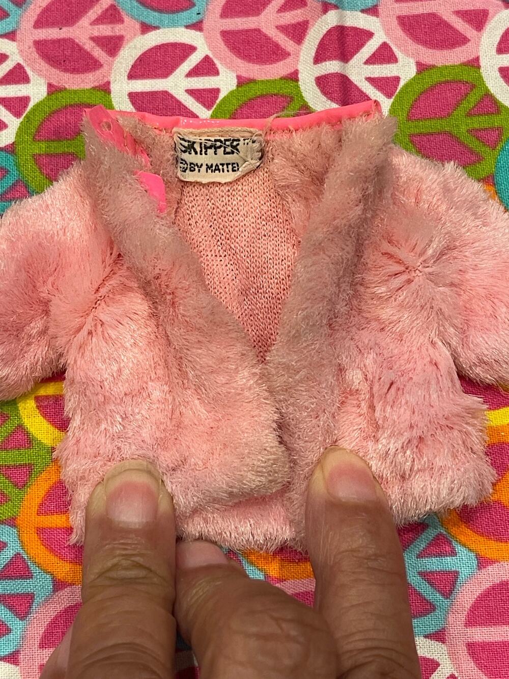 Vintage Mattel Barbie Skipper Doll Pink TAGGED Jacket AS IS
